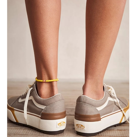 VANS NEW Old Skool Stacked Platform Shoes Cobblestone - Picture 13 of 13